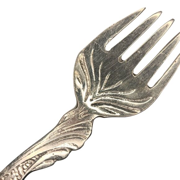 Fish Nautical Serving Fork Serving Silver Metal 10" x 1" Summer Spring Decor - Picture 4 of 10